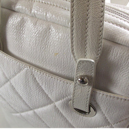 Chanel Paris Biarritz Quilted Tote White 6 of 13