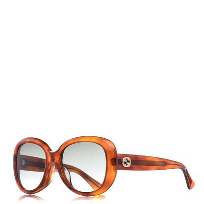 Gucci Round Sunglasses GG0140SA Avana Green 1 of 7