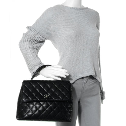 Chanel Caviar Quilted Jumbo Kelly Flap Black 2 of 8