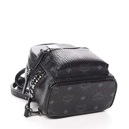 MCM Visetos Side Stud X-Mini Stark Bebe Boo Backpack Black 4 of 11