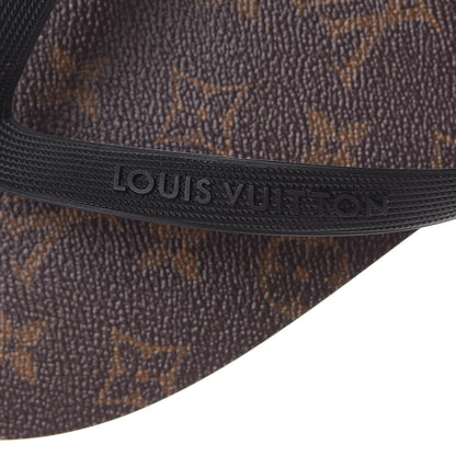Louis Vuitton Rubber Monogram Mens Molitor Thong Sandals 8 Black 6 of 8