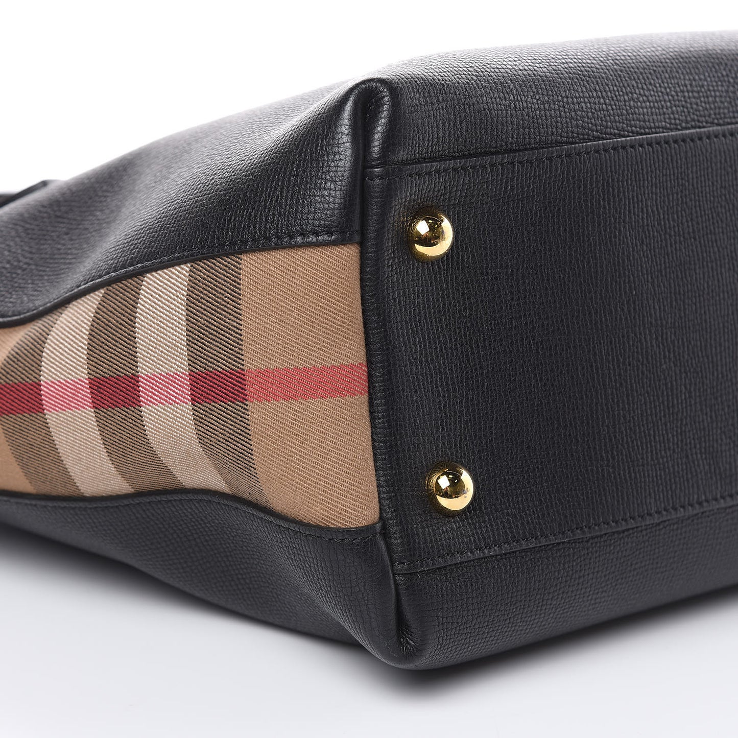 Derby Calfskin House Check Medium Welburn Tote Black
