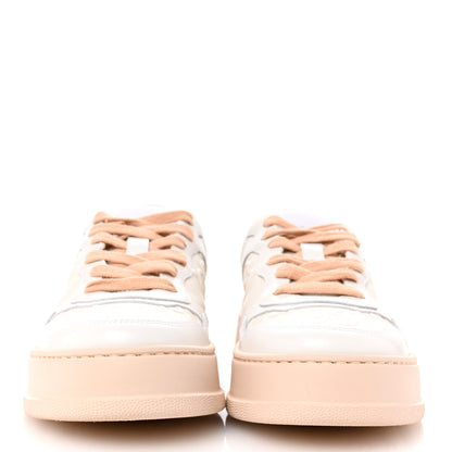Gucci Calfskin GG Tennis Embossed Womens Platform 55mm Sneakers 37 White 3 of 9
