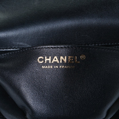 Chanel Calfskin Crocodile Embossed Graffiti 2.55 Mini Cocodile Reissue Flap Black Pink 5 of 15