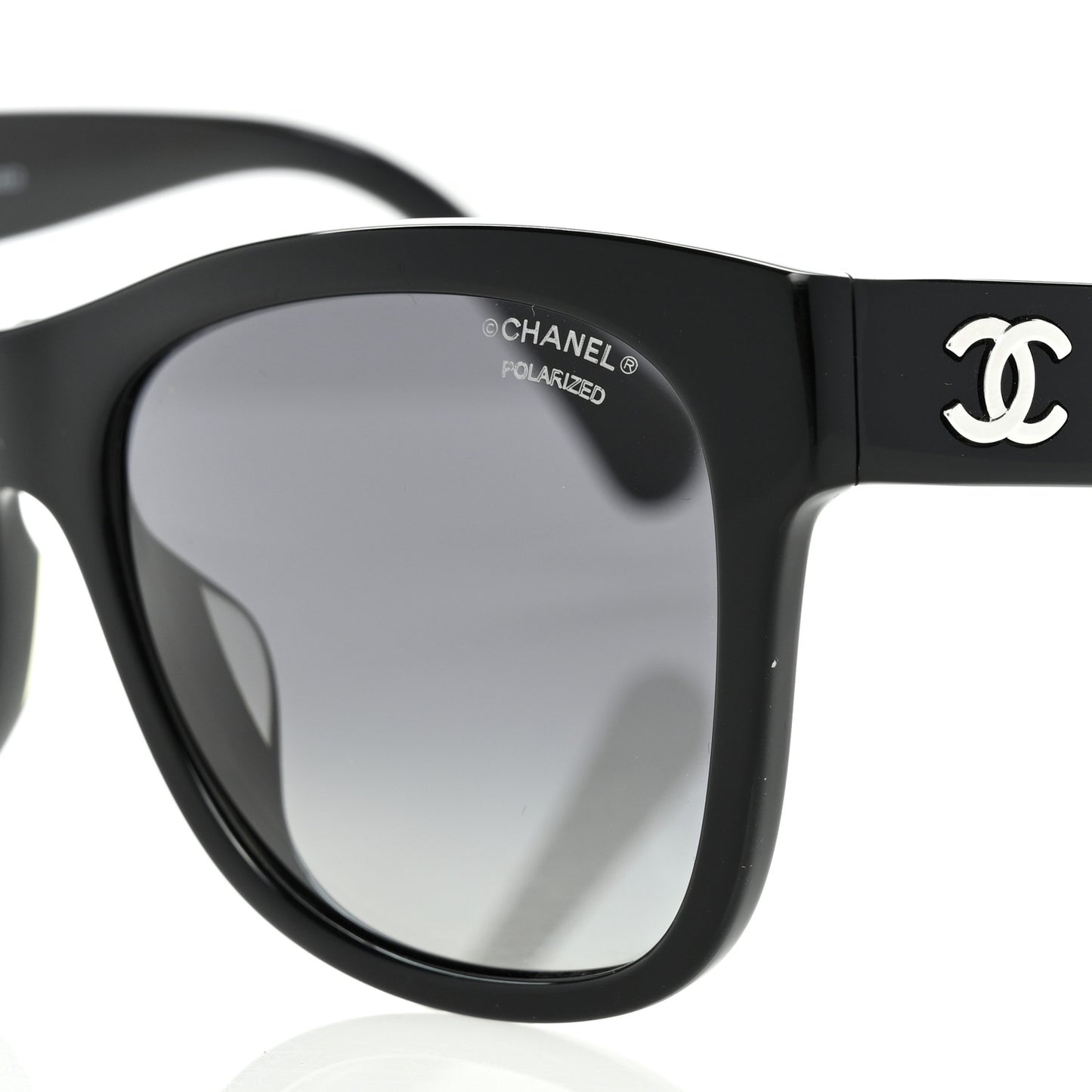 Acetate Polarized Square CC Sunglasses 5380 Black
