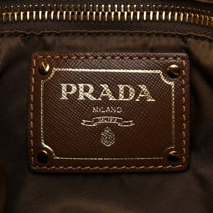 Prada Tessuto Nylon Saffiano Shopping Tote Yellow 6 of 22