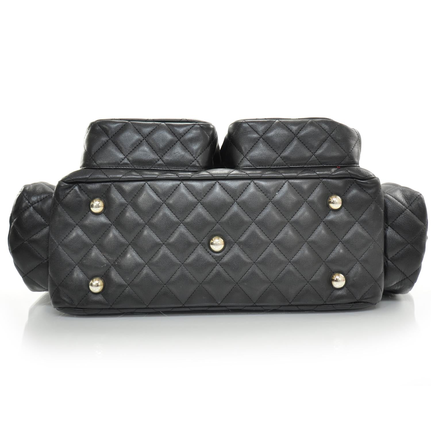 Chanel Calfskin Quilted Large Cambon Multipocket Reporter Black 5 of 9