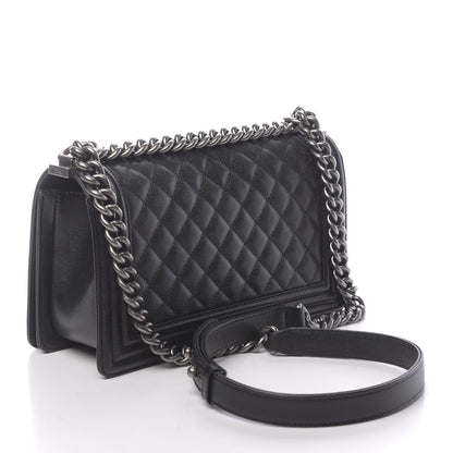 Chanel Caviar Quilted Medium Boy Flap Black 3 of 11