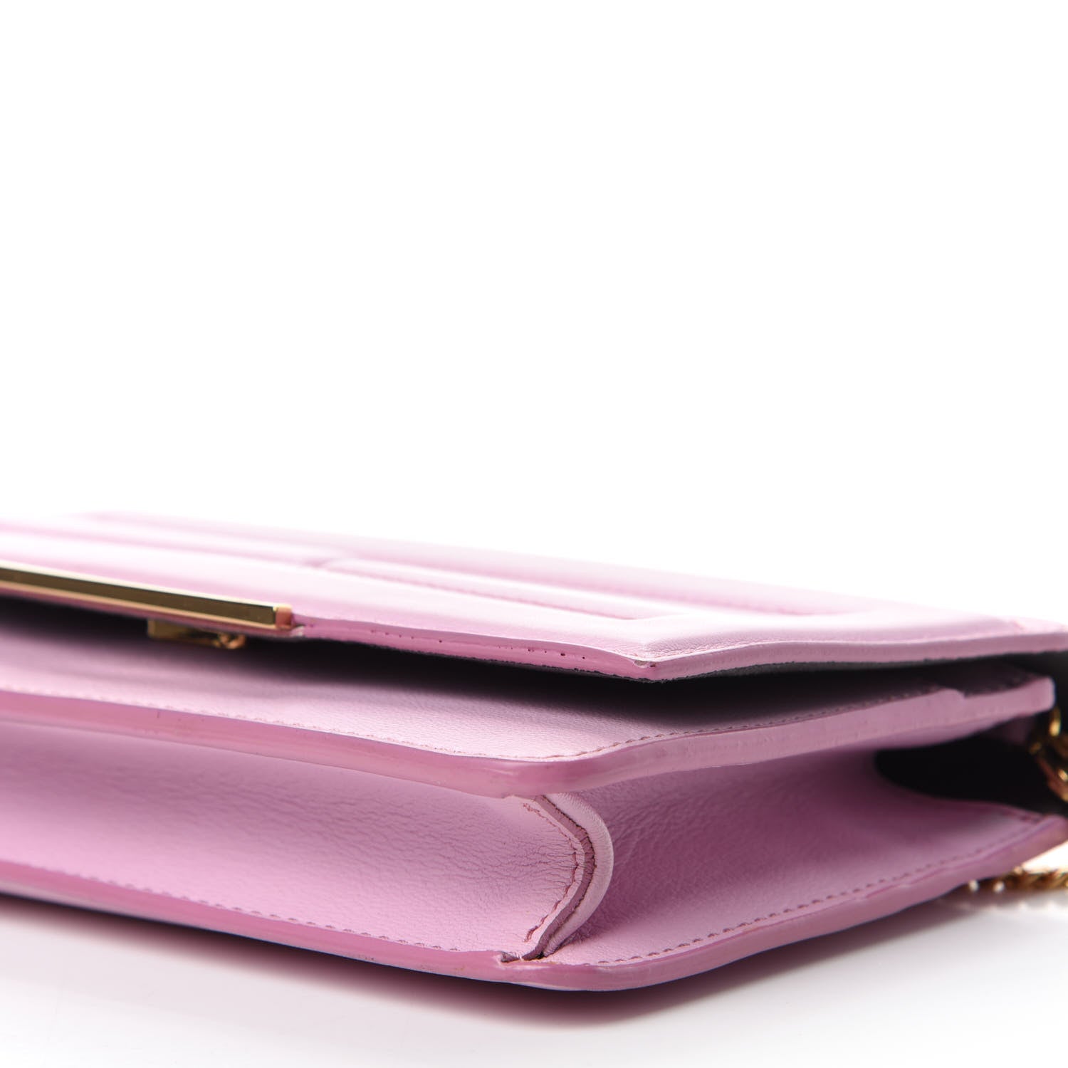 Fendi Vitello Flamingo Tube Wallet on Chain Lavanda 7 of 11