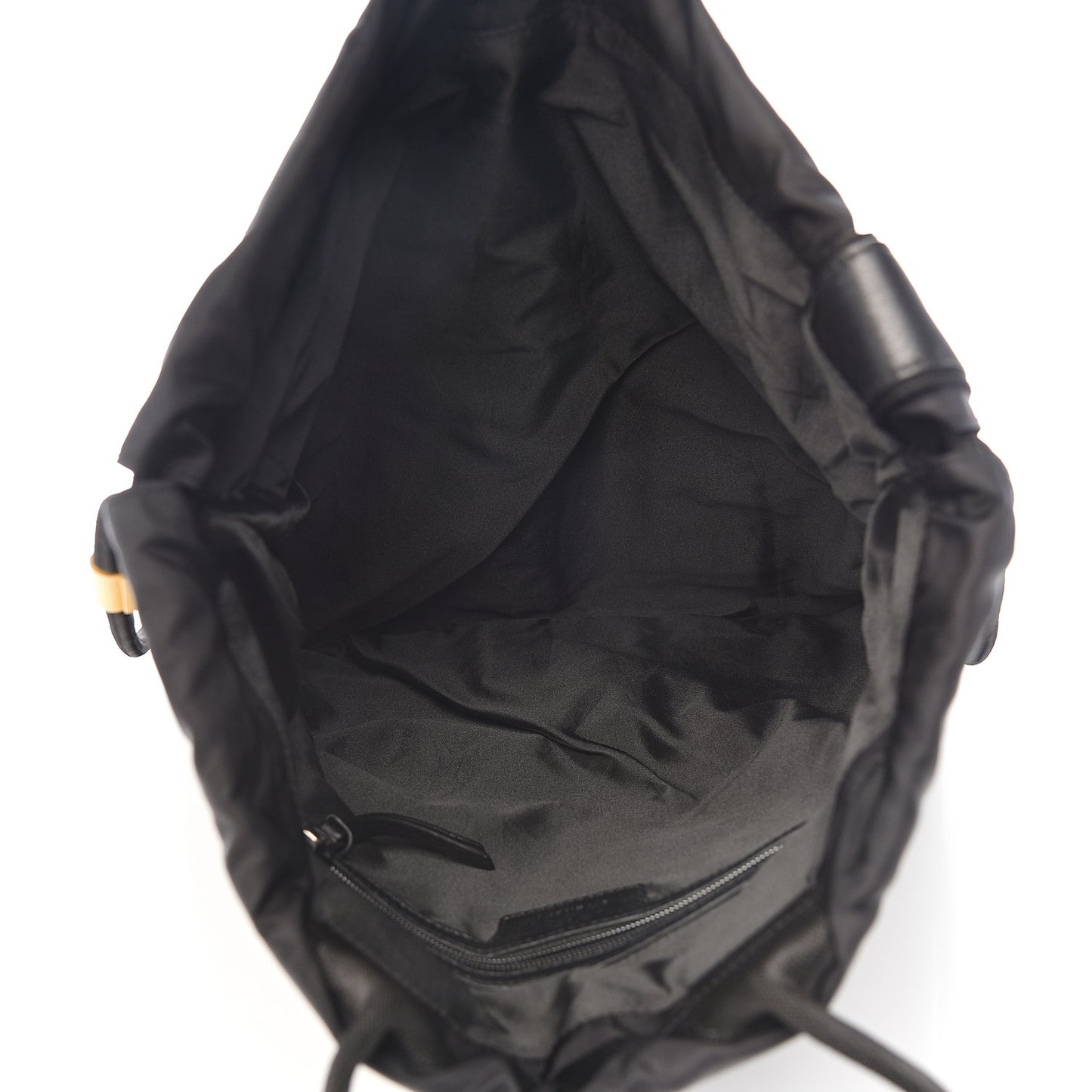 Grained Calfskin Logo Drawstring Backpack Red Black