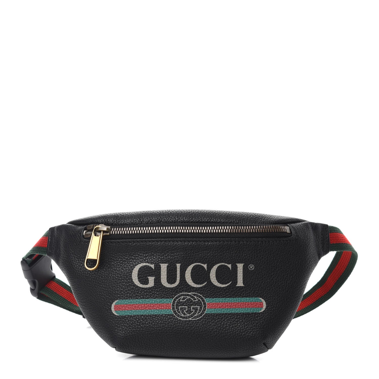 Gucci Grained Calfskin Small Logo Belt Bag Black 1 of 10