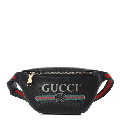 Gucci Grained Calfskin Small Logo Belt Bag Black 1 of 10