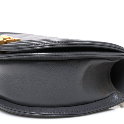 Chanel Caviar Quilted Small Boy Messenger Bag Dark Grey 10 of 10