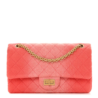 Chanel Ombre Denim Quilted 2.55 Reissue 225 Flap Coral 1 of 11