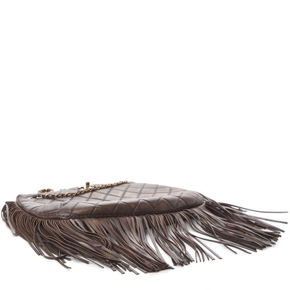 Chanel Calfskin Quilted Into The Fringe Hobo Brown 4 of 17