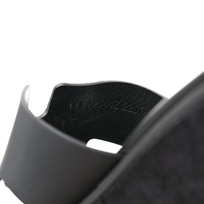 Hermes Calfskin Suede Eze 30 Sandals 37 Black 8 of 10