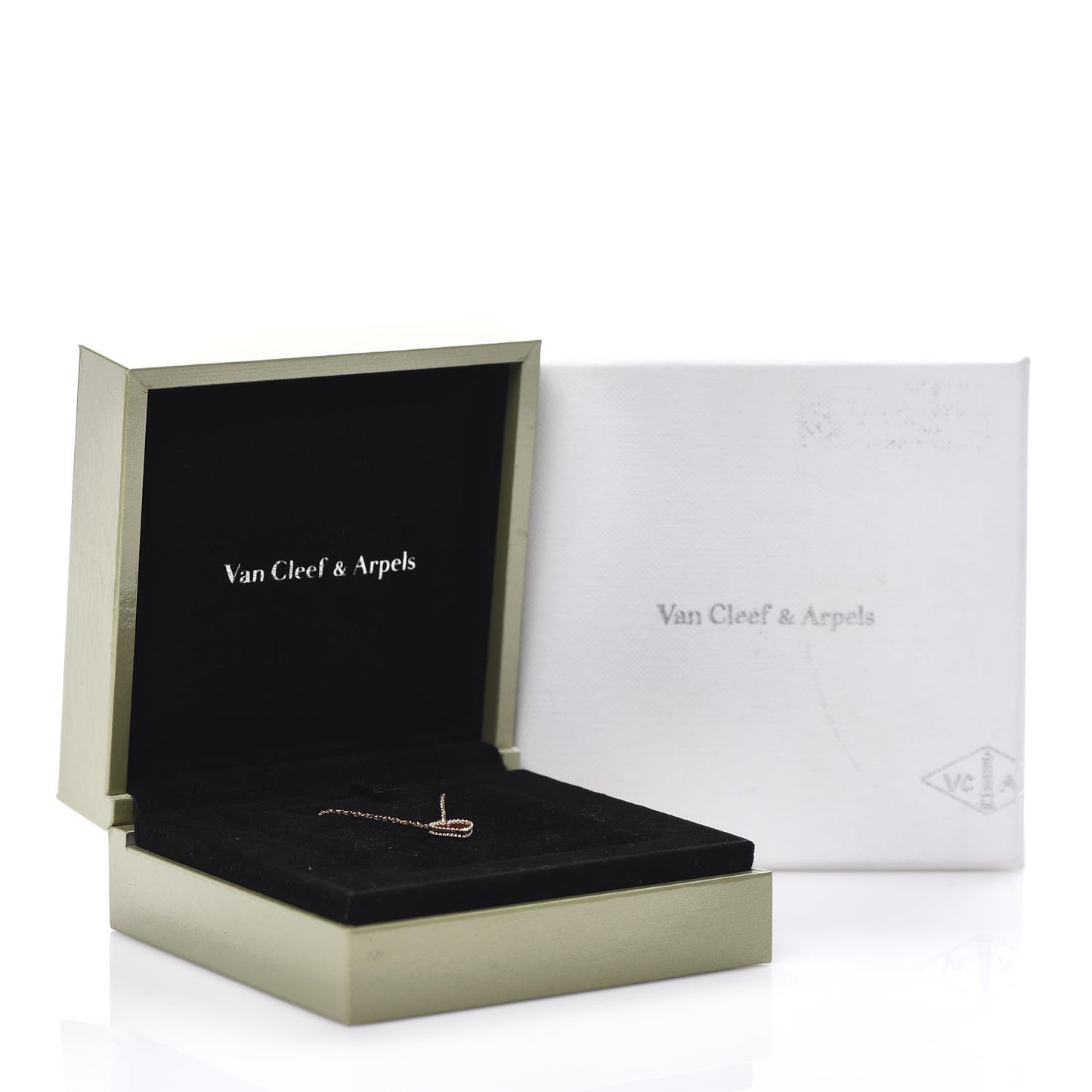 18K Rose Gold Carnelian Sweet Alhambra Heart Pendant Necklace
