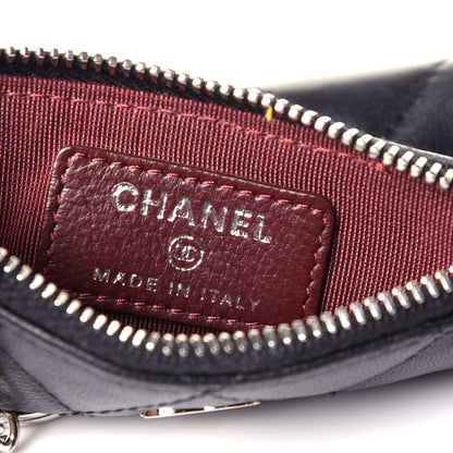 Chanel Lambskin Quilted Key Holder Case Black 6 of 11