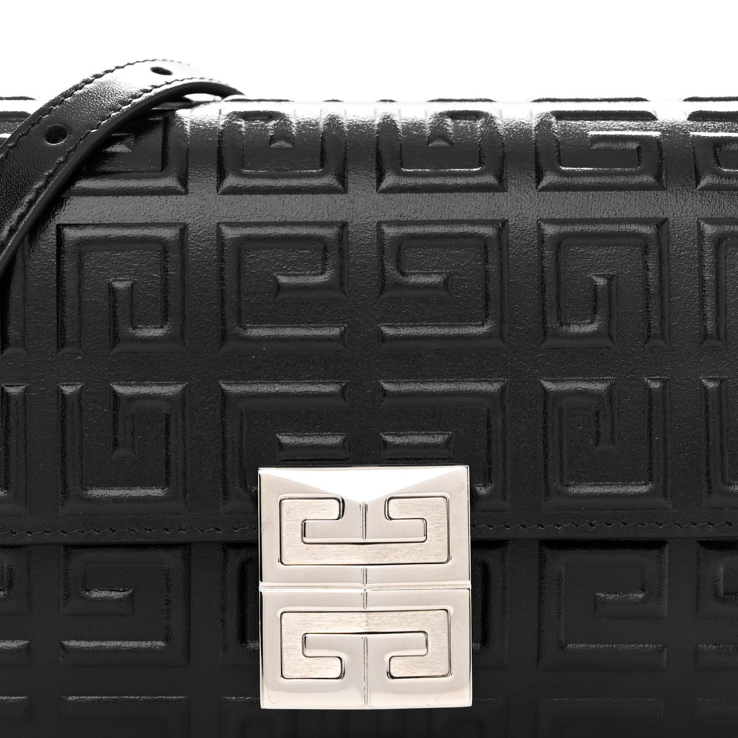 Calfskin 4G Embossed Small Crossbody Black
