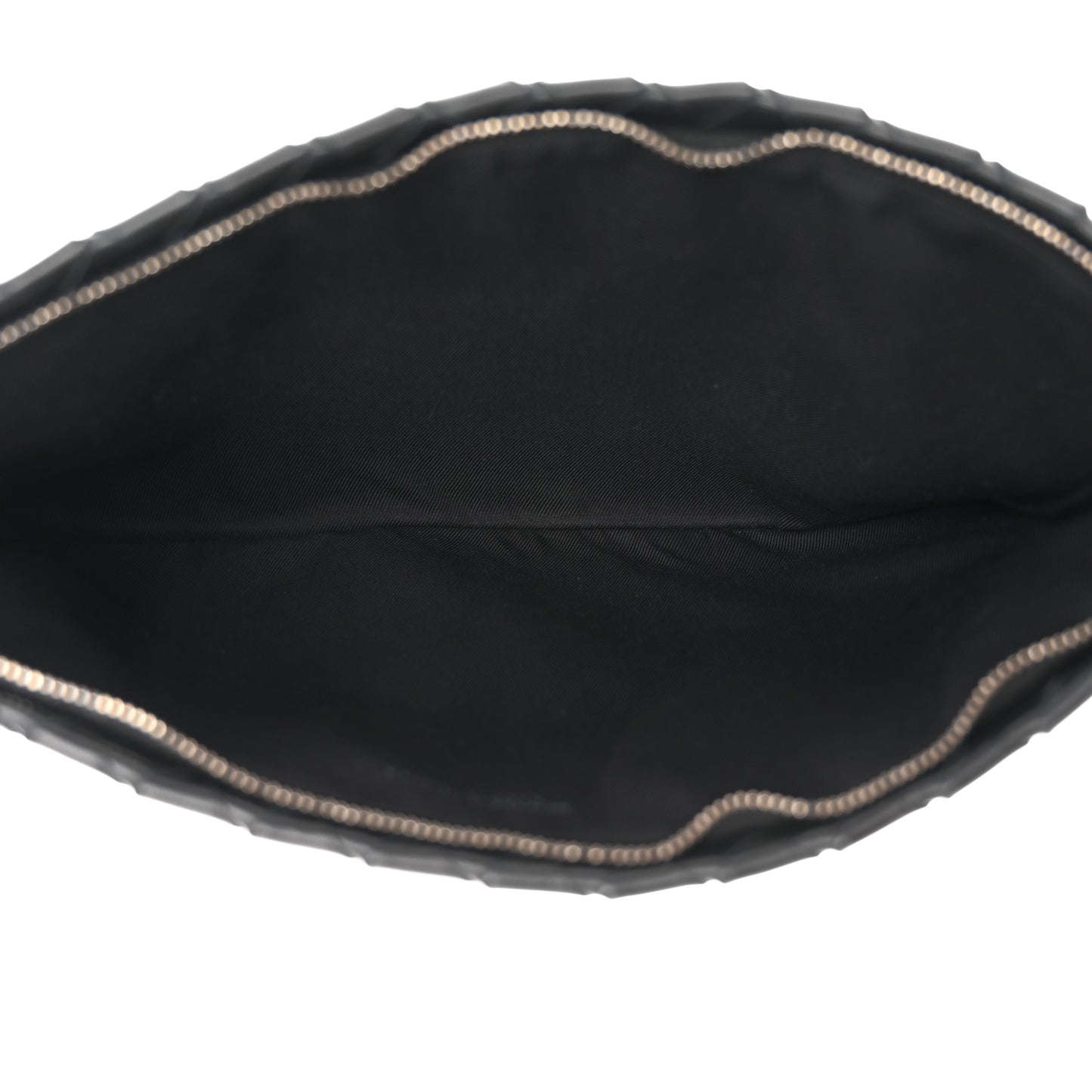 Nappa Intrecciato Zip Pouch Black