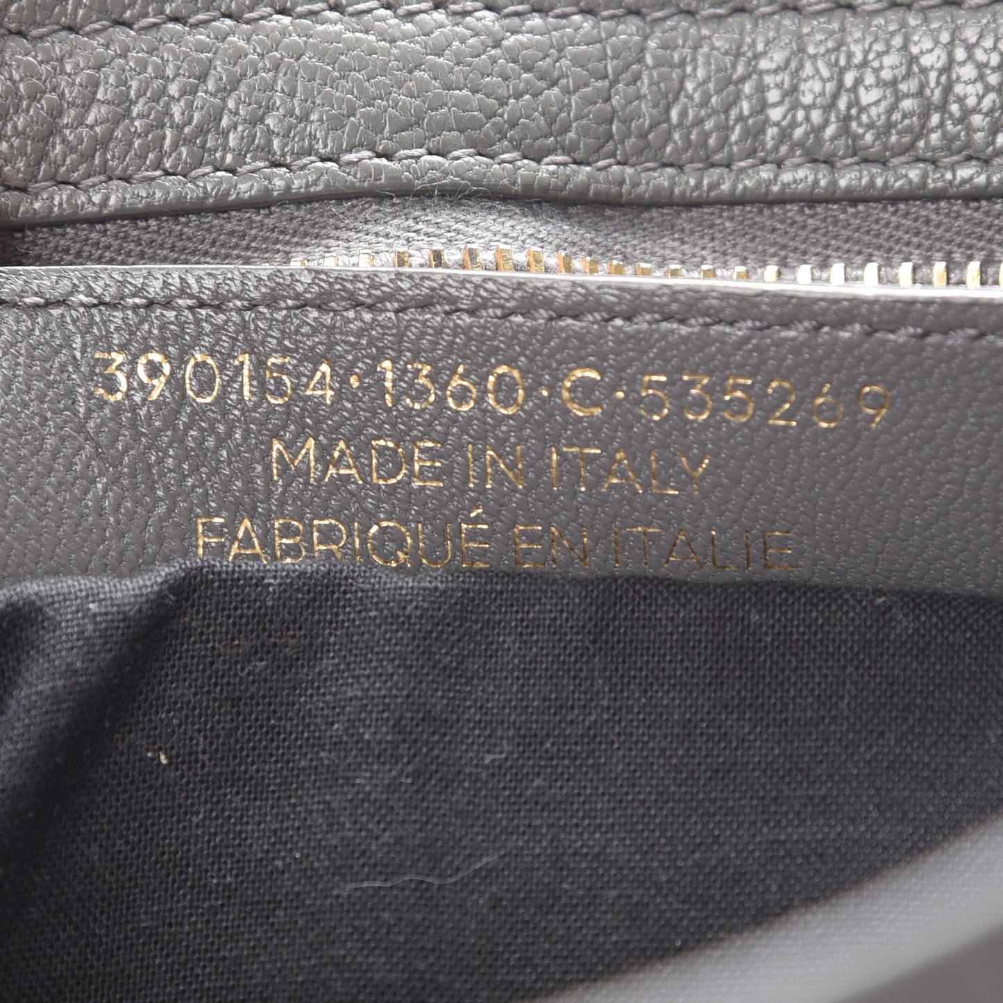 Chevre Gold Metallic Edge Hardware City Gris Acier