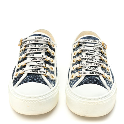 Christian Dior Denim Patchwork Walk'n Dior Low Top Sneakers 37 Blue 2 of 14