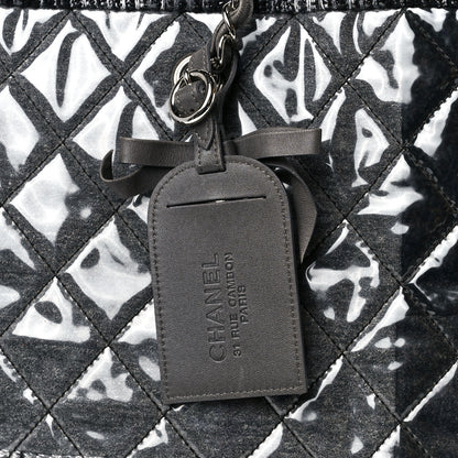 Chanel Vinyl Funny Tweed Patchwork Tote Grey 8 of 12