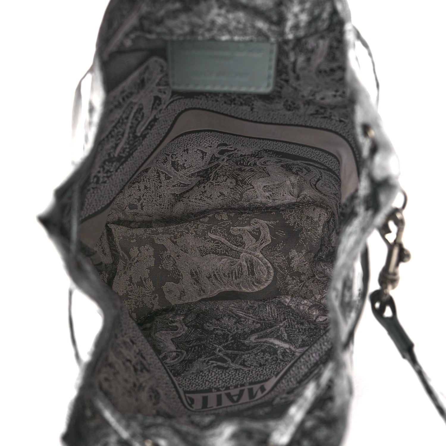 Christian Dior Technical Fabric Embroidered Toile De Jouy Sauvage DiorTravel Pouch Grey 5 of 10