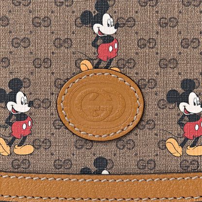 Gucci X DISNEY Mini Vintage GG Supreme Monogram Mickey Mouse Small Flap Messenger Bag Beige Vintage Sun Oil 10 of 10