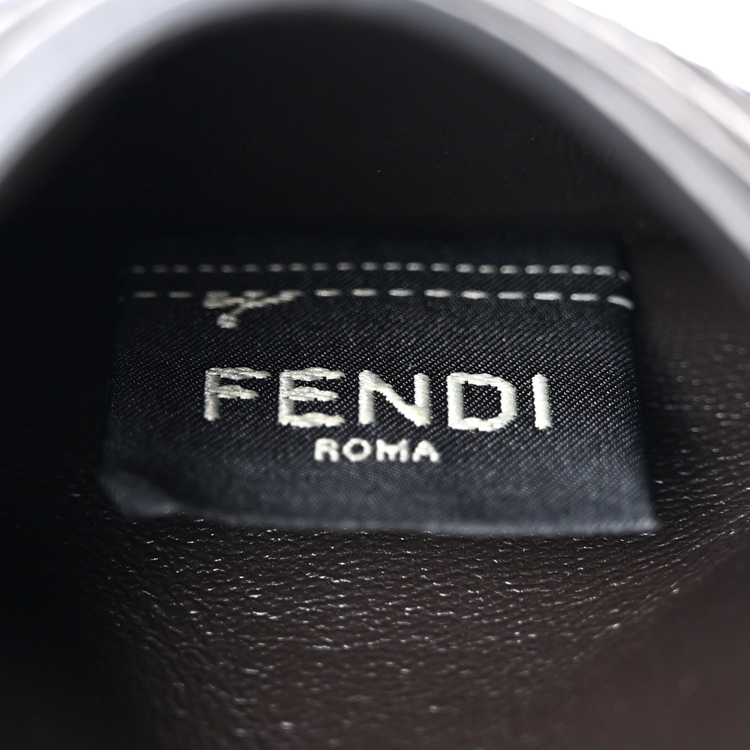 Fendi Vitello Soft Bi-Color FF 1974 Embossed Card Holder Maya Black 8 of 8