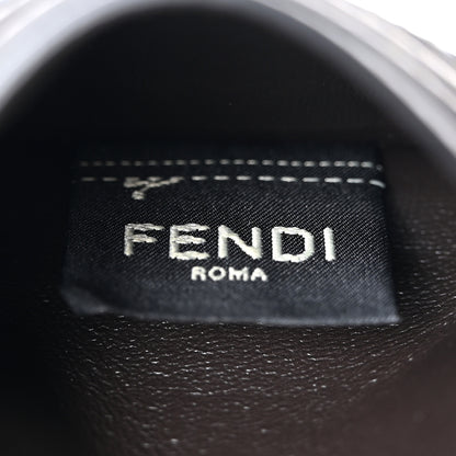 Fendi Vitello Soft Bi-Color FF 1974 Embossed Card Holder Maya Black 8 of 8