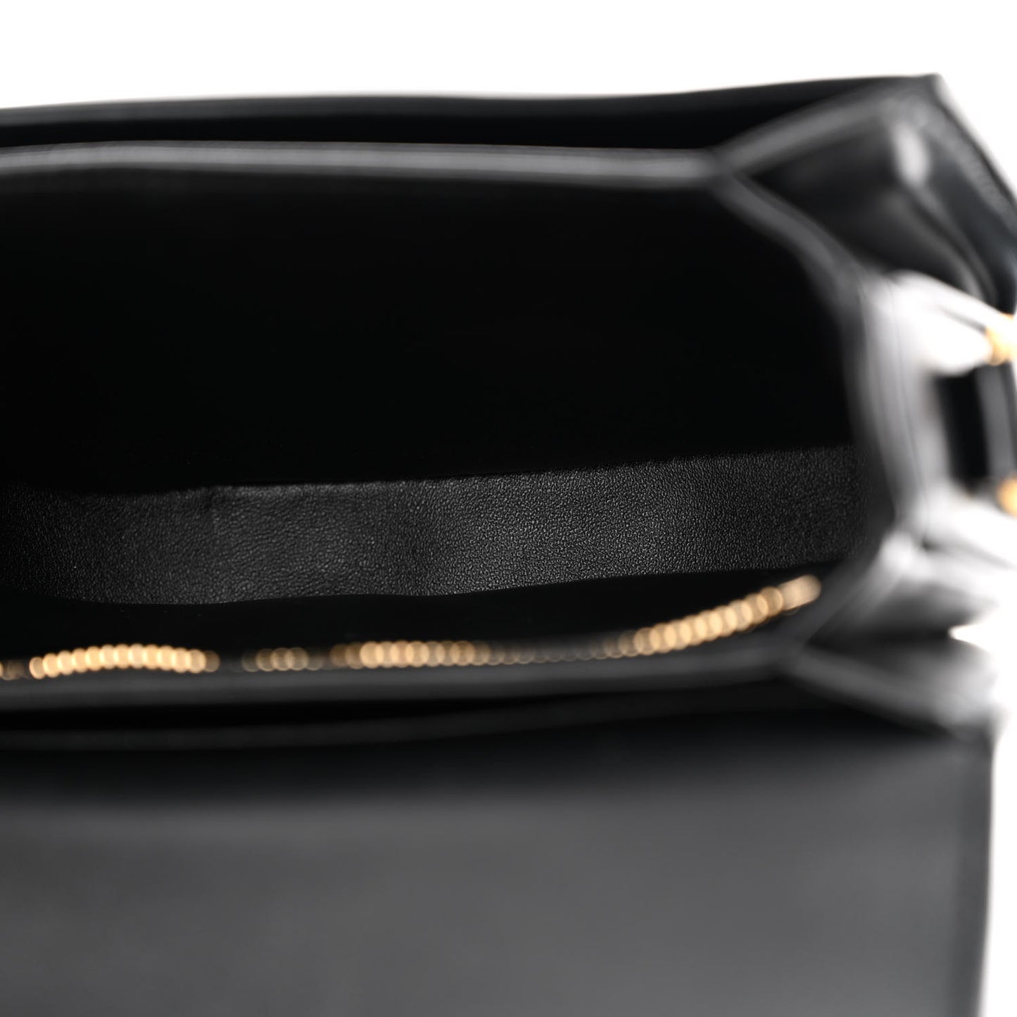 Shiny Calfskin Teen Besace Black