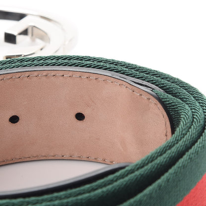 Gucci Canvas Web Interlocking G Belt 110 44 Black 7 of 7