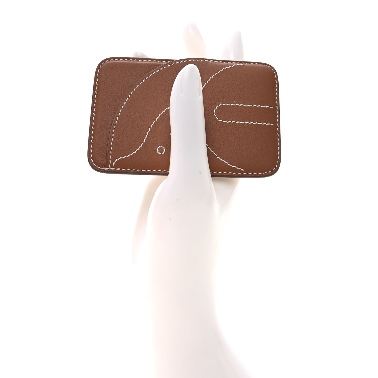 Swift Stitched Cheval MagSafe Card Holder Gold