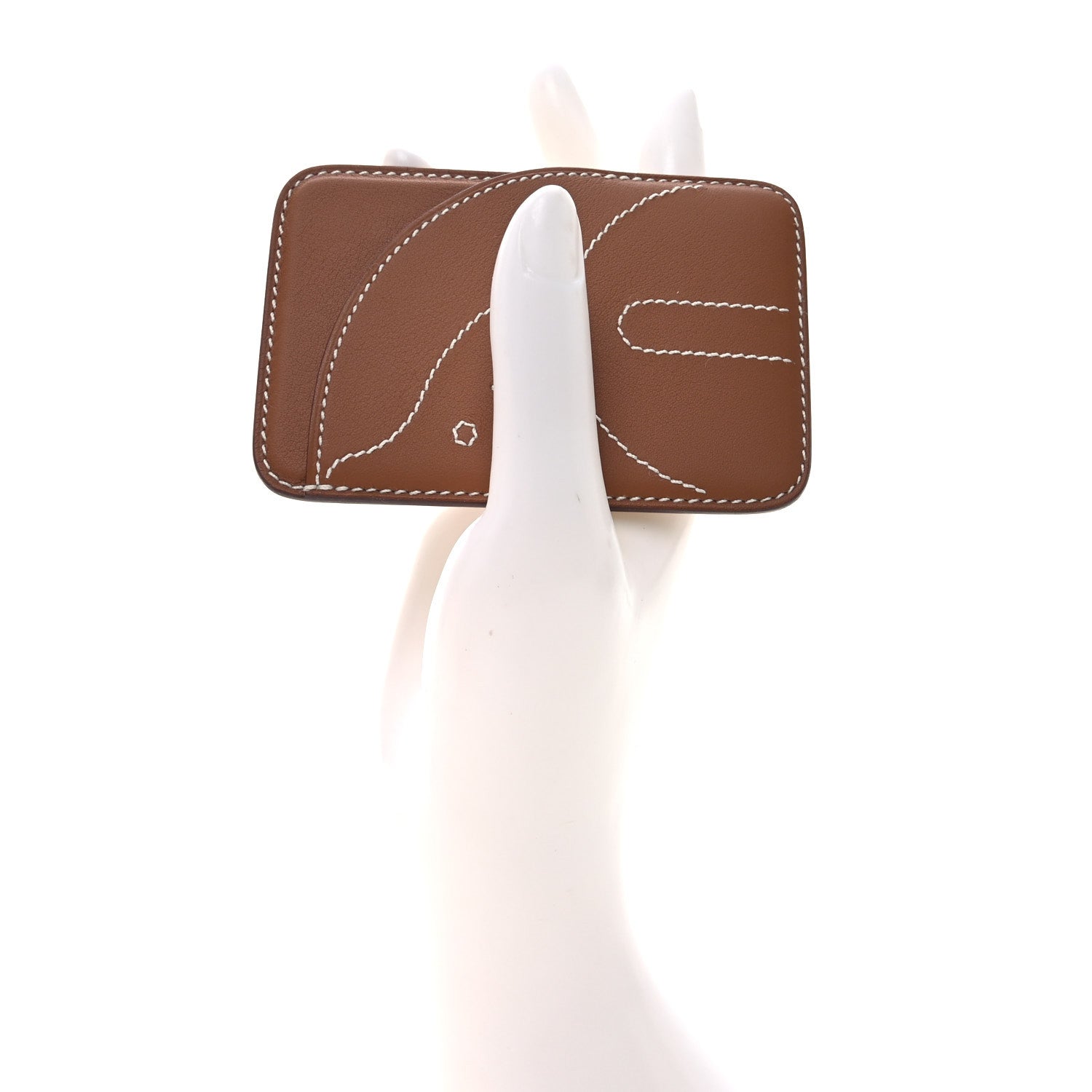 Hermes Swift Stitched Cheval MagSafe Card Holder Gold 2 of 6