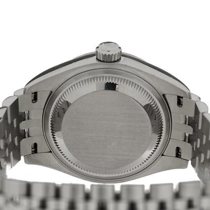 Rolex Stainless Steel 18K White Gold 28mm Oyster Perpetual Datejust Watch Black 279174 4 of 5