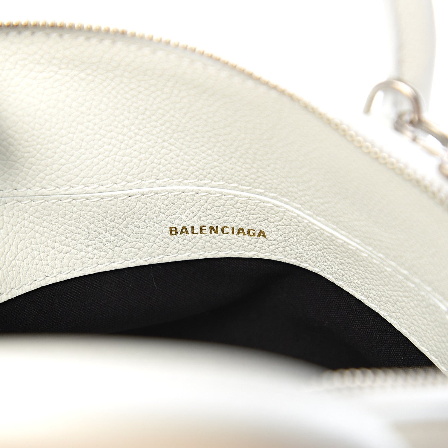 Balenciaga Grained Calfskin Logo XXS Ville Top Handle Bag White Fluo Pink 5 of 9