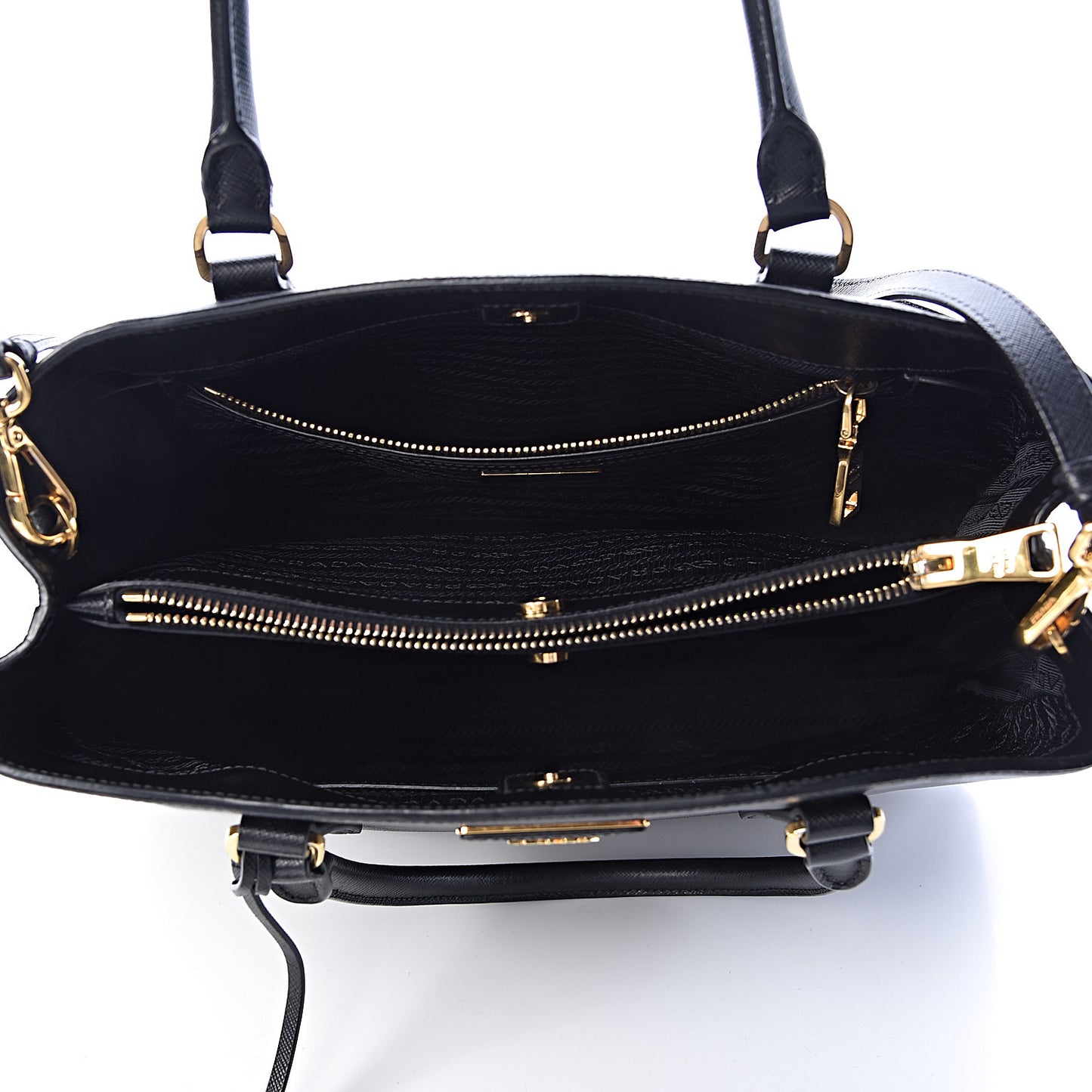 Saffiano Lux Medium Tote Black
