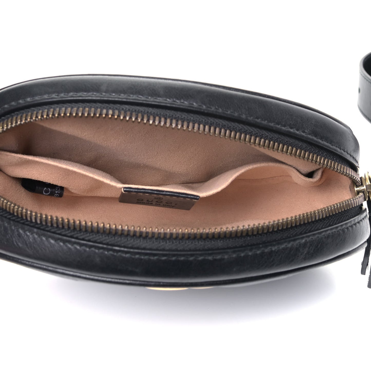 Calfskin Matelasse GG Marmont Belt Bag 95 38 Black