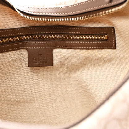 Gucci GG Supreme Monogram Margaux Calfskin Medium Nice Hobo New Mystic White Beige Brown 6 of 11