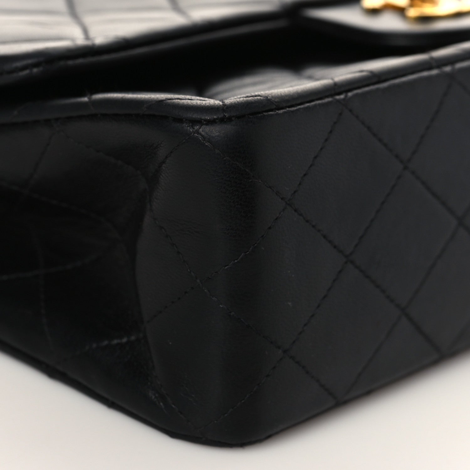 Chanel Lambskin Quilted Medium Double Flap Black 8 of 9