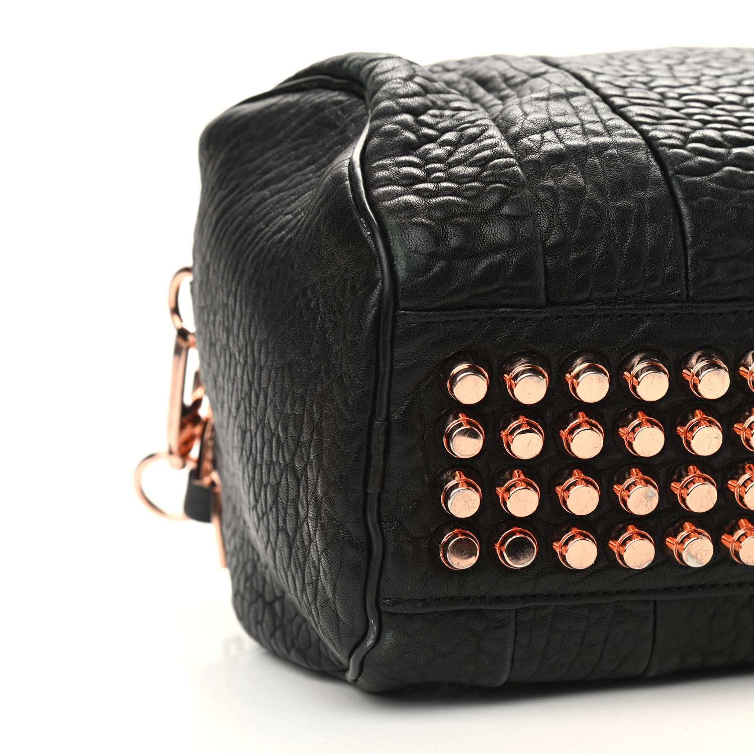 Alexander Wang Pebbled Lambskin Rocco Black Rose Gold Hardware 6 of 9