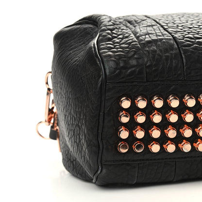Alexander Wang Pebbled Lambskin Rocco Black Rose Gold Hardware 6 of 9