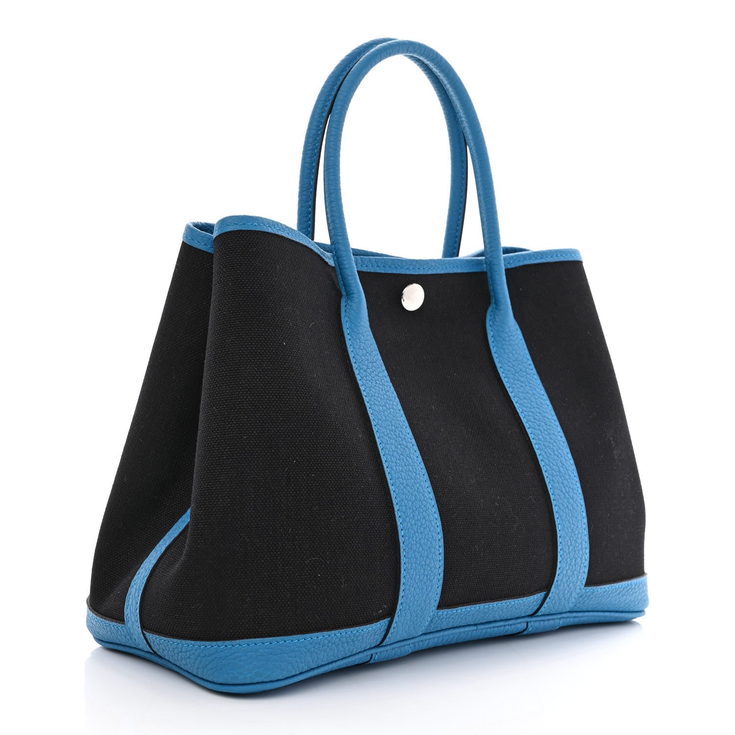 Hermes Toile Negonda Garden Party Tote 30 TPM Black Bleu Zanzibar 3 of 10