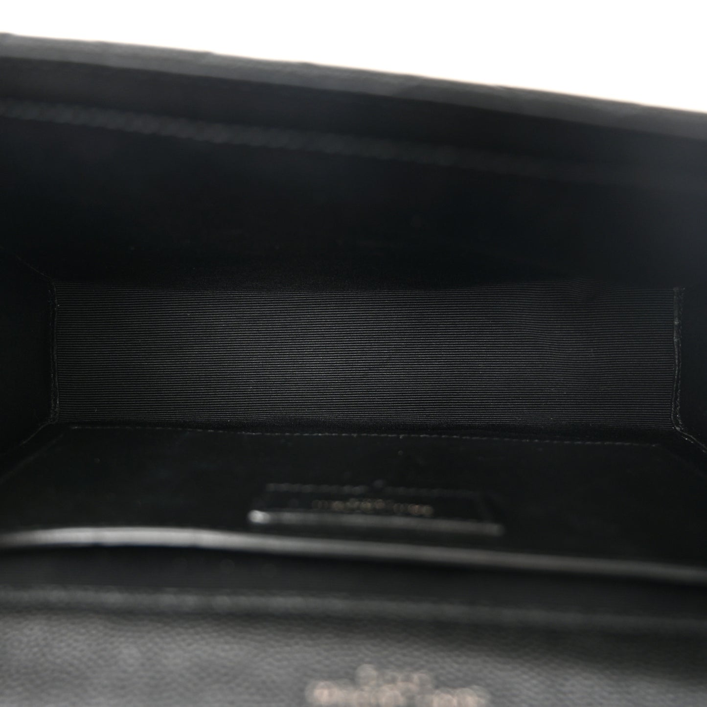 Grain De Poudre Textured Mixed Matelasse Triquilt Medium Monogram Monochrome Satchel Black