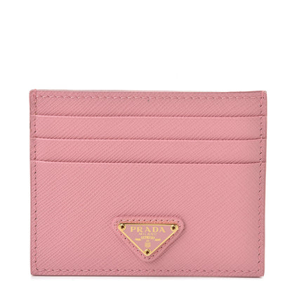 Prada Saffiano Triangle Card Holder Petalo 1 of 8