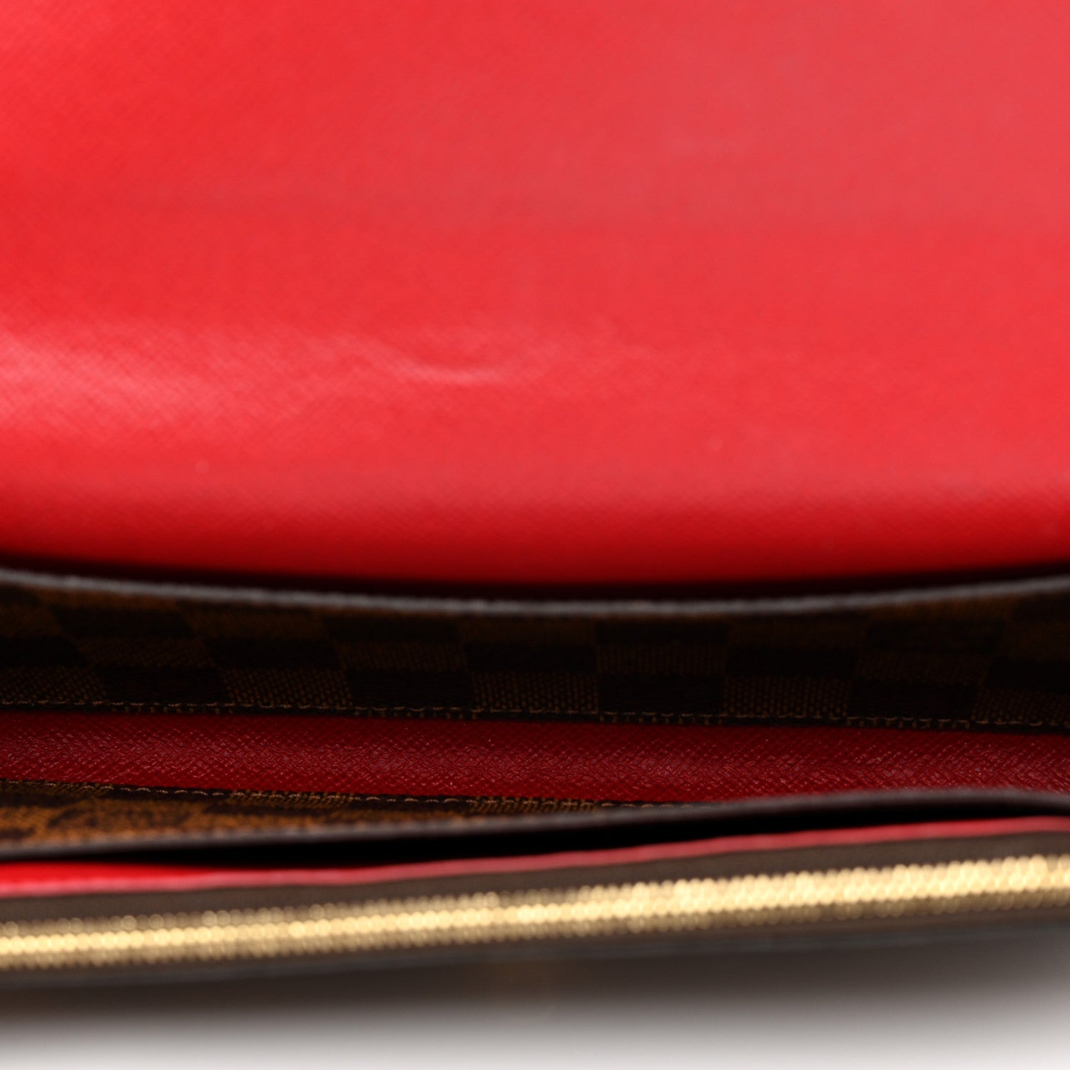 Louis Vuitton Damier Ebene Emilie Wallet Red 5 of 8