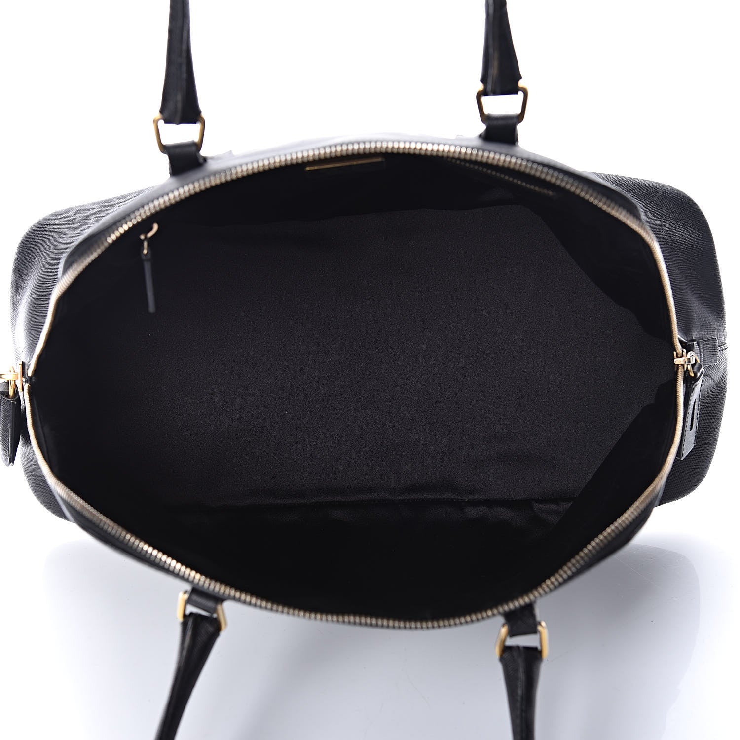 Prada Saffiano Top Handle Dome Satchel Black 5 of 18