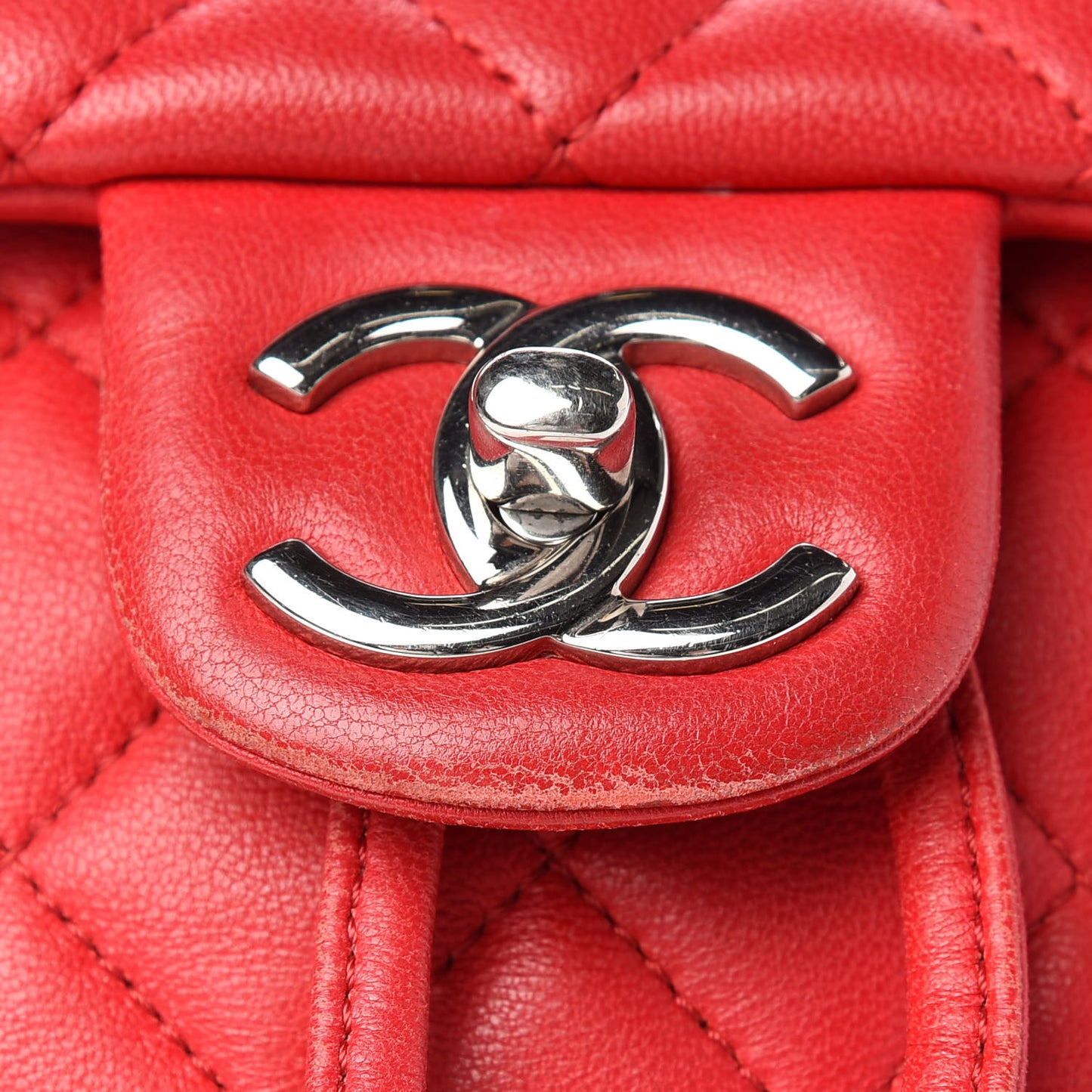 Lambskin Quilted Small Urban Spirit Backpack Red