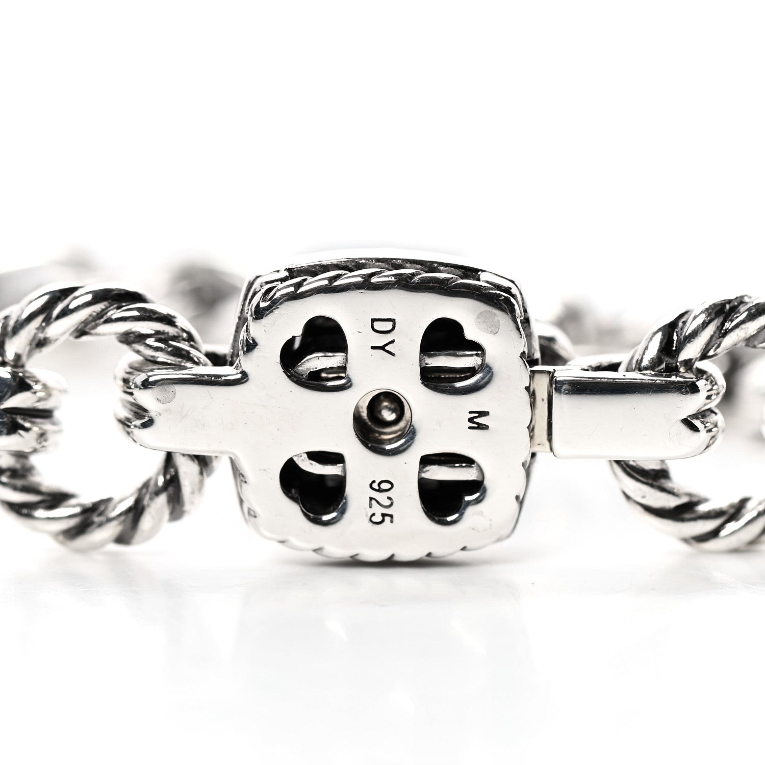 David Yurman Sterling Silver Blue Topaz 7mm Renaissance Linked Bracelet 4 of 5